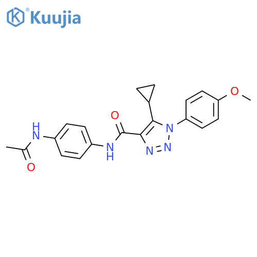 5-cyclopropyl-N-(4-acetamidophenyl)-1-(4-methoxyphenyl)-1H-1,2,3-triazole-4-carboxamide structure