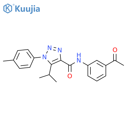 N-(3-acetylphenyl)-1-(4-methylphenyl)-5-(propan-2-yl)-1H-1,2,3-triazole-4-carboxamide structure