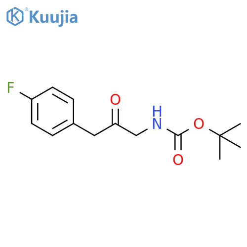 tert-butyl N-3-(4-fluorophenyl)-2-oxopropylcarbamate structure