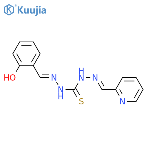 Carbonothioicdihydrazide, [(2-hydroxyphenyl)methylene](2-pyridinylmethylene)- (9CI) structure