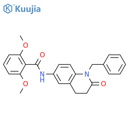 N-(1-benzyl-2-oxo-1,2,3,4-tetrahydroquinolin-6-yl)-2,6-dimethoxybenzamide structure