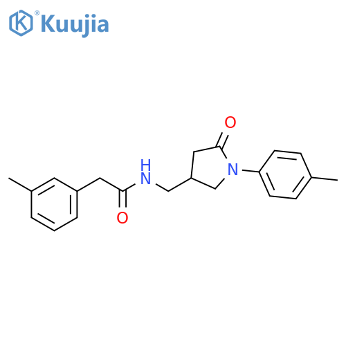 2-(3-methylphenyl)-N-{1-(4-methylphenyl)-5-oxopyrrolidin-3-ylmethyl}acetamide structure