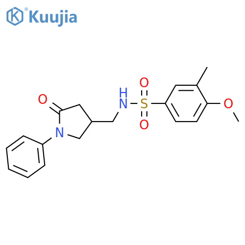 4-methoxy-3-methyl-N-(5-oxo-1-phenylpyrrolidin-3-yl)methylbenzene-1-sulfonamide structure