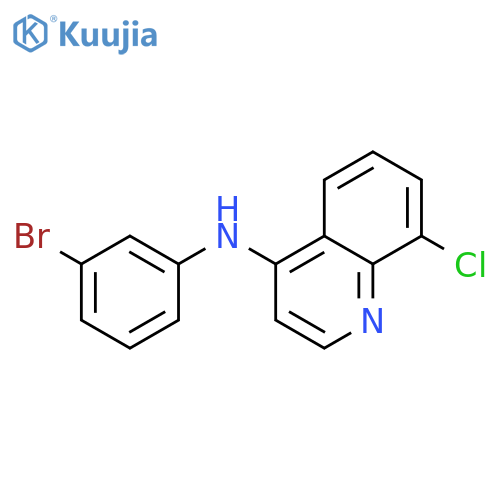 N-(3-bromophenyl)-8-chloroquinolin-4-amine structure