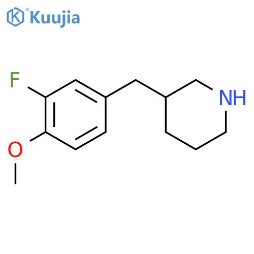 3-(3-fluoro-4-methoxyphenyl)methylpiperidine structure