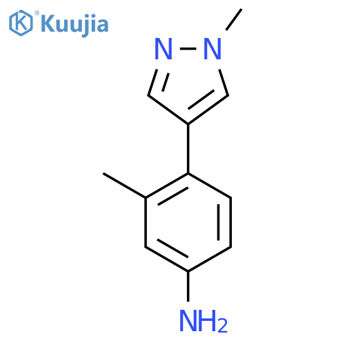 3-Methyl-4-(1-methyl-1h-pyrazol-4-yl)aniline structure
