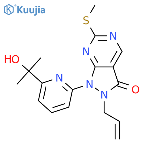 2-allyl-1-(6-(2-hydroxypropan-2-yl)pyridin-2-yl)-6-(Methylthio)-1H-pyrazolo[3,4-d]pyriMidin-3(2H)-one structure