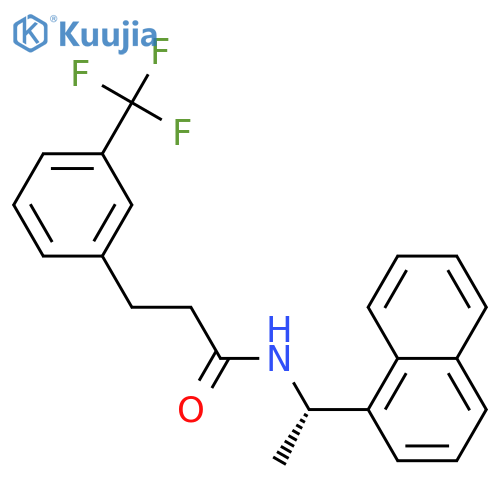N-(1S)-1-(1-Naphthalenyl)ethyl-3-(trifluoromethyl)benzenepropanamide structure