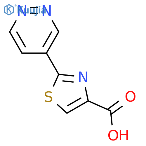 2-(4-pyridazinyl)-4-Thiazolecarboxylic acid structure