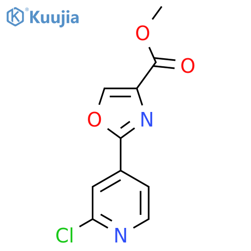 Methyl 2-(2-chloro-4-pyridinyl)-1,3-oxazole-4-carboxylate structure