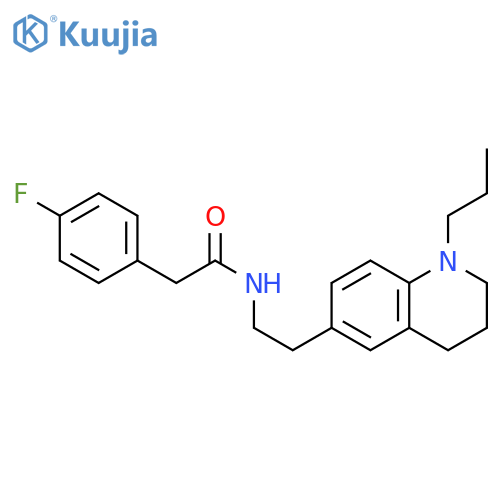 2-(4-fluorophenyl)-N-2-(1-propyl-1,2,3,4-tetrahydroquinolin-6-yl)ethylacetamide structure