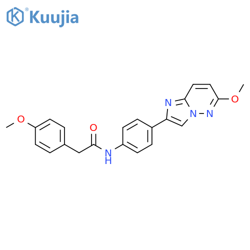 N-(4-{6-methoxyimidazo1,2-bpyridazin-2-yl}phenyl)-2-(4-methoxyphenyl)acetamide structure