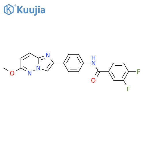 3,4-difluoro-N-(4-{6-methoxyimidazo1,2-bpyridazin-2-yl}phenyl)benzamide structure
