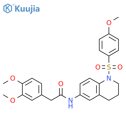 2-(3,4-dimethoxyphenyl)-N-1-(4-methoxybenzenesulfonyl)-1,2,3,4-tetrahydroquinolin-6-ylacetamide structure