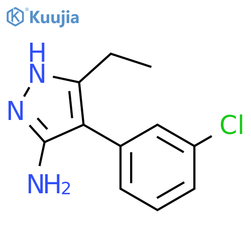 4-(3-Chlorophenyl)-3-ethyl-1H-pyrazol-5-amine structure