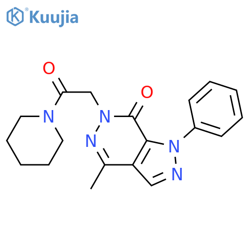 4-methyl-6-2-oxo-2-(piperidin-1-yl)ethyl-1-phenyl-1H,6H,7H-pyrazolo3,4-dpyridazin-7-one structure