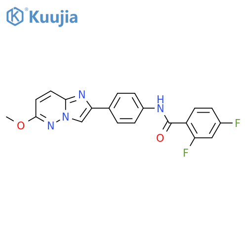 2,4-difluoro-N-(4-{6-methoxyimidazo1,2-bpyridazin-2-yl}phenyl)benzamide structure