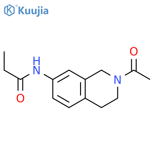 N-(2-acetyl-1,2,3,4-tetrahydroisoquinolin-7-yl)propanamide structure