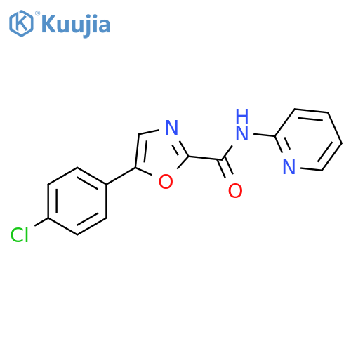 5-(4-chlorophenyl)-N-(pyridin-2-yl)-1,3-oxazole-2-carboxamide structure