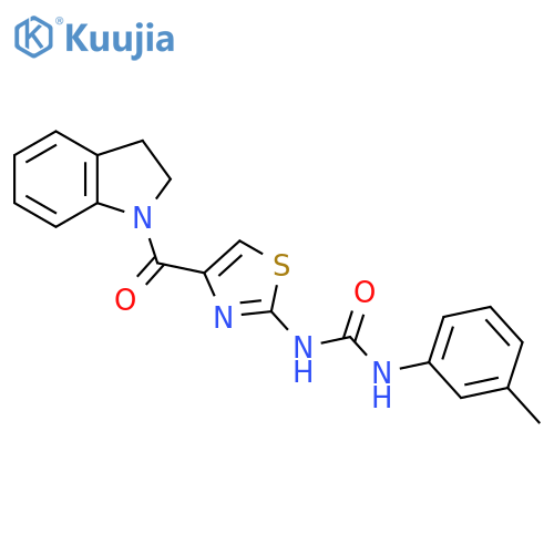 3-4-(2,3-dihydro-1H-indole-1-carbonyl)-1,3-thiazol-2-yl-1-(3-methylphenyl)urea structure