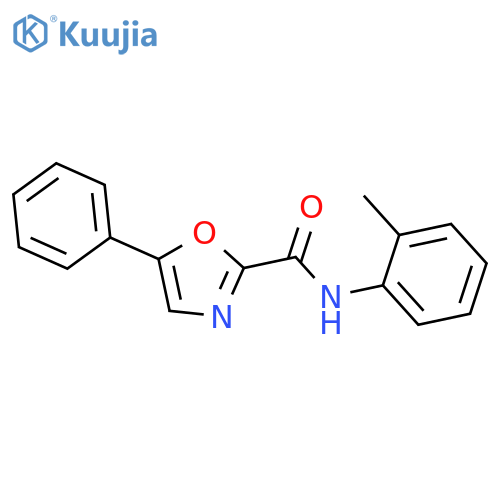 N-(2-methylphenyl)-5-phenyl-1,3-oxazole-2-carboxamide structure