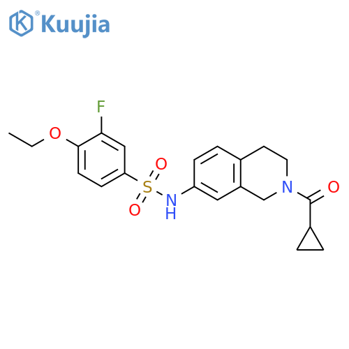 N-(2-cyclopropanecarbonyl-1,2,3,4-tetrahydroisoquinolin-7-yl)-4-ethoxy-3-fluorobenzene-1-sulfonamide structure