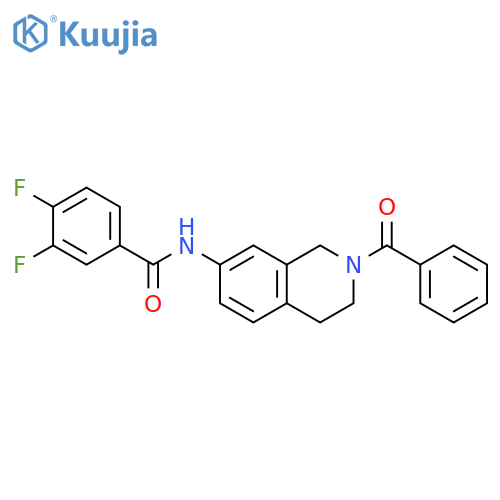 N-(2-benzoyl-1,2,3,4-tetrahydroisoquinolin-7-yl)-3,4-difluorobenzamide structure
