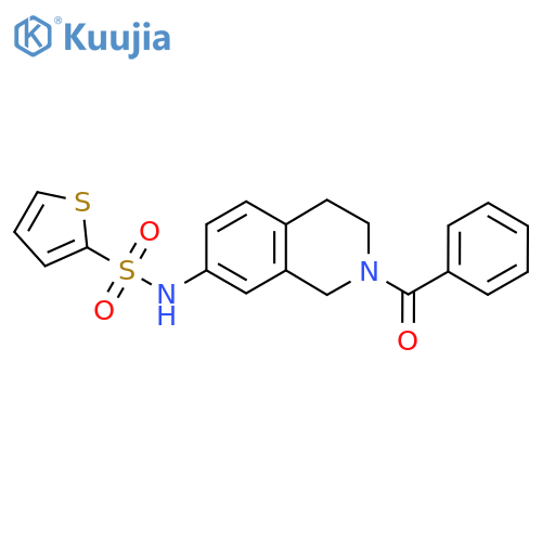 N-(2-benzoyl-1,2,3,4-tetrahydroisoquinolin-7-yl)thiophene-2-sulfonamide structure