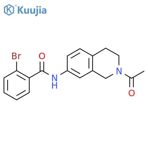 N-(2-acetyl-1,2,3,4-tetrahydroisoquinolin-7-yl)-2-bromobenzamide structure