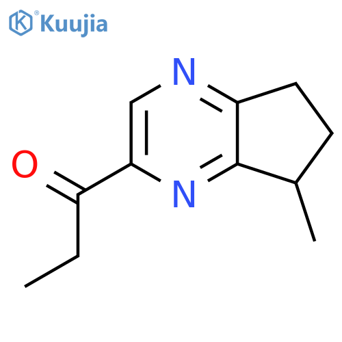 1-Propanone,1-(6,7-dihydro-7-methyl-5H-cyclopenta[b]pyrazin-2-yl)- structure