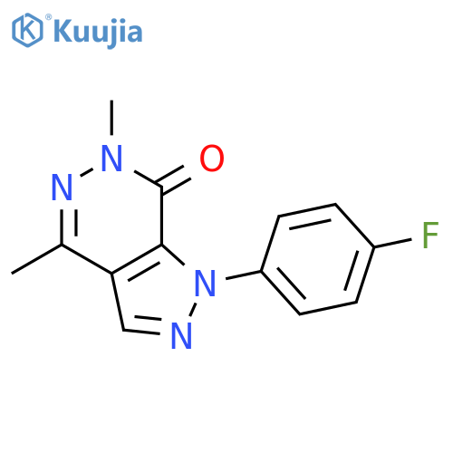 1-(4-fluorophenyl)-4,6-dimethyl-1H,6H,7H-pyrazolo3,4-dpyridazin-7-one structure