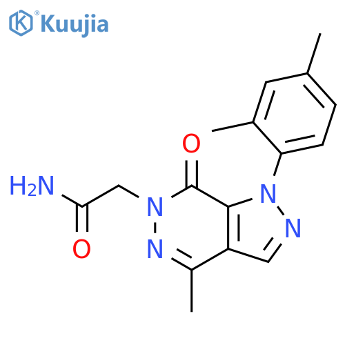 2-1-(2,4-dimethylphenyl)-4-methyl-7-oxo-1H,6H,7H-pyrazolo3,4-dpyridazin-6-ylacetamide structure