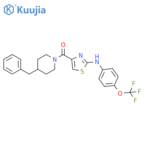 4-(4-benzylpiperidine-1-carbonyl)-N-4-(trifluoromethoxy)phenyl-1,3-thiazol-2-amine structure