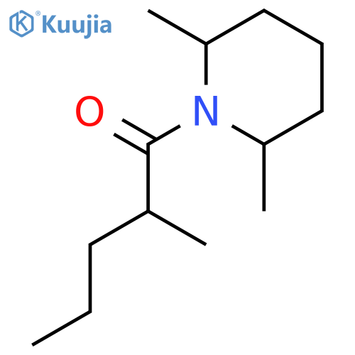 Piperidine, 2,6-dimethyl-1-(2-methyl-1-oxopentyl)- structure