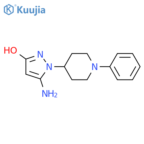 5-Amino-1-(1-phenyl-piperidin-4-yl)-1H-pyrazol-3-ol structure