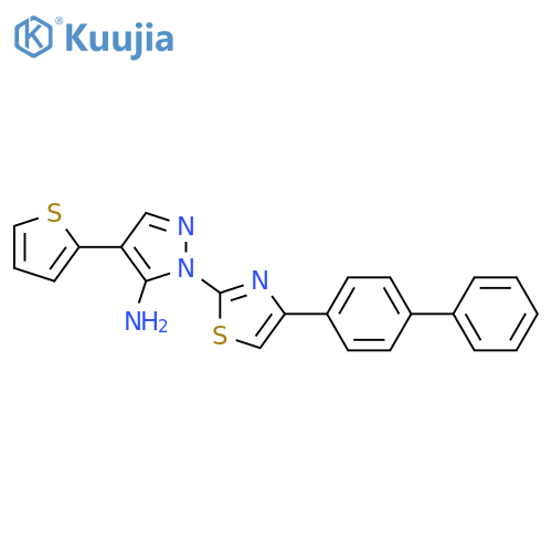 1-(4-[1,1'-BIPHENYL]-4-YL-1,3-THIAZOL-2-YL)-4-(2-THIENYL)-1H-PYRAZOL-5-AMINE structure