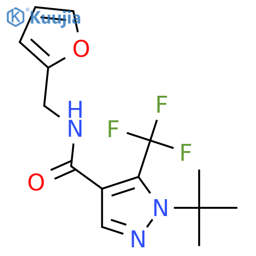 1-(TERT-BUTYL)-N-(2-FURYLMETHYL)-5-(TRIFLUOROMETHYL)-1H-PYRAZOLE-4-CARBOXAMIDE structure