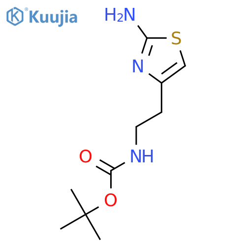 tert-Butyl 2-(2-aminothiazol-4-yl)ethylcarbamate structure