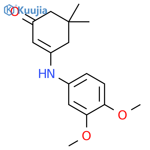 2-Cyclohexen-1-one, 3-[(3,4-dimethoxyphenyl)amino]-5,5-dimethyl- structure