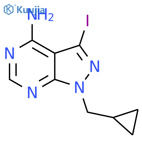1-(Cyclopropylmethyl)-3-iodo-1H-pyrazolo[3,4-d]pyrimidin-4-amine structure