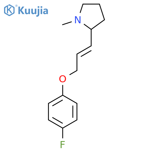 2-[(1E)-3-(4-fluorophenoxy)prop-1-en-1-yl]-1-methylpyrrolidine structure