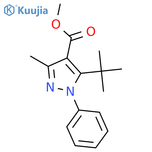 Methyl 5-tert-butyl-3-methyl-1-phenyl-1h-pyrazole-4-carboxylate structure