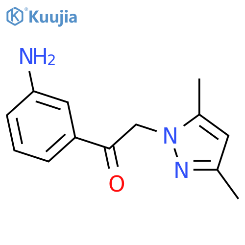 1-(3-Aminophenyl)-2-(3,5-dimethyl-1H-pyrazol-1-yl)-1-ethanone structure