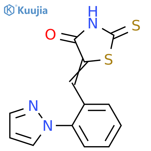 5-((Z)-[2-(1H-PYRAZOL-1-YL)PHENYL]METHYLIDENE)-2-THIOXO-1,3-THIAZOLAN-4-ONE structure
