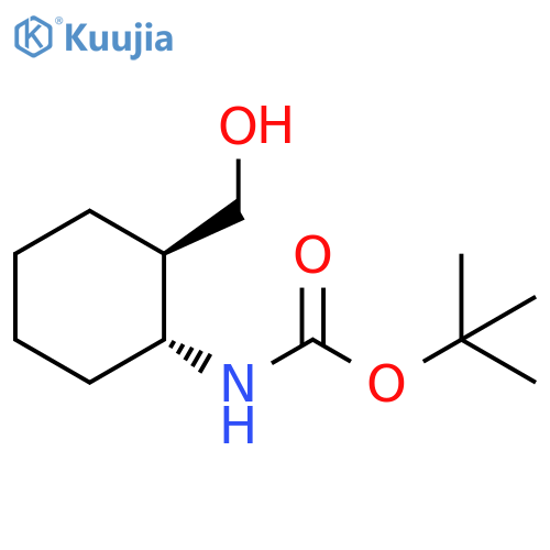 Carbamic acid, N-[(1R,2R)-2-(hydroxymethyl)cyclohexyl]-, 1,1-dimethylethyl ester, rel- structure