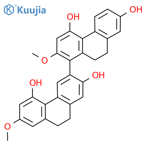 3-(4,7-Dihydroxy-2-methoxy-9,10-dihydrophenanthren-1-yl)-7-methoxy-9,10-dihydrophenanthrene-2,5-diol structure