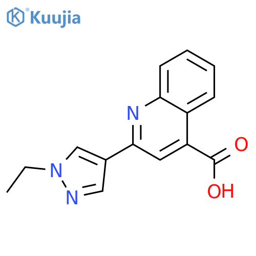2-(1-ethyl-1H-pyrazol-4-yl)quinoline-4-carboxylic acid structure