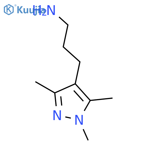 3-(trimethyl-1H-pyrazol-4-yl)propan-1-amine structure