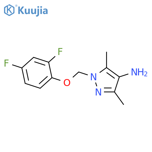1-(2,4-Difluorophenoxy)methyl-3,5-dimethyl-1H-pyrazol-4-amine structure