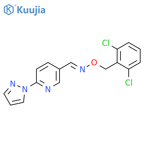 6-(1H-Pyrazol-1-yl)nicotinaldehyde O-(2,6-dichlorobenzyl)oxime structure